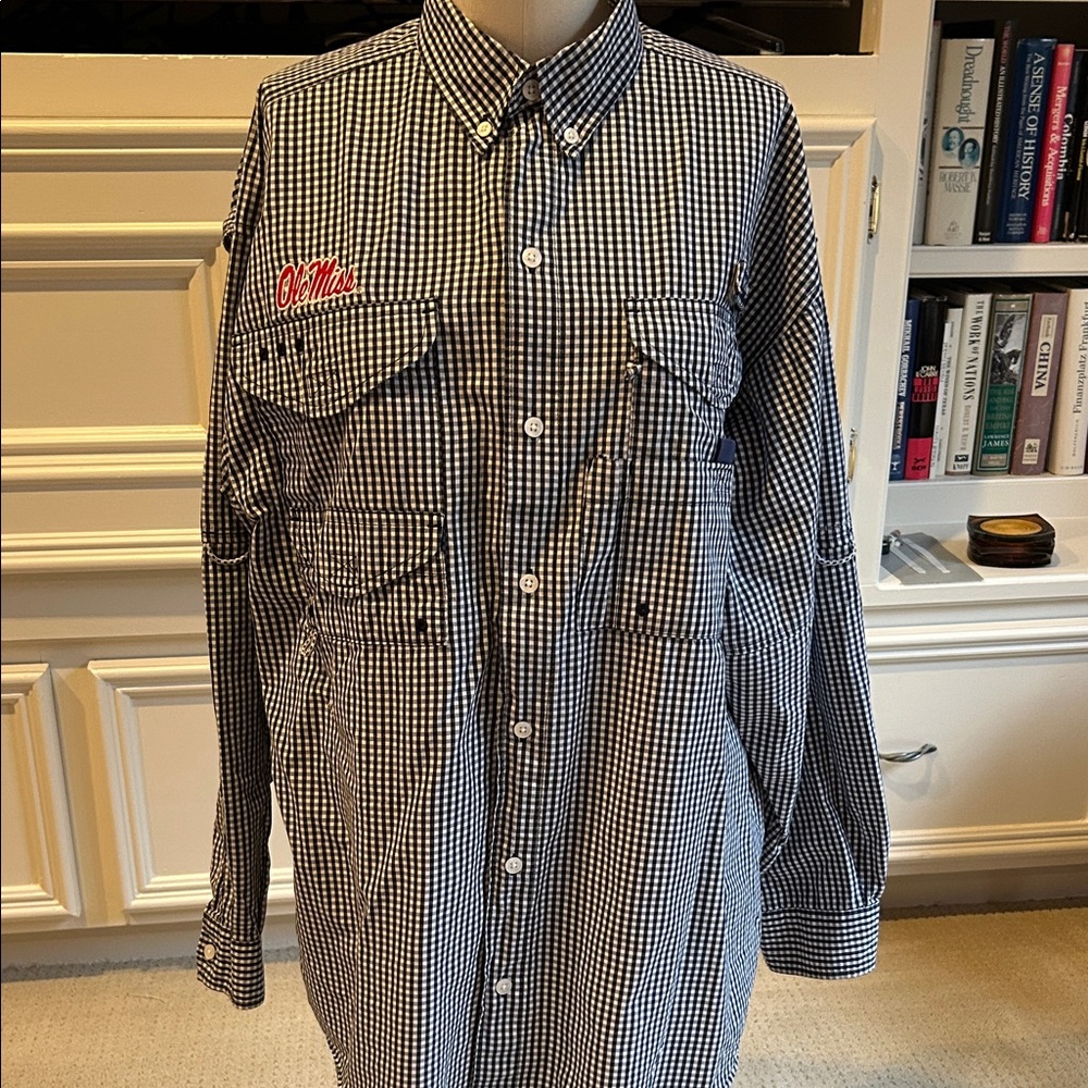 Men's Checkered Shirt - Black and White